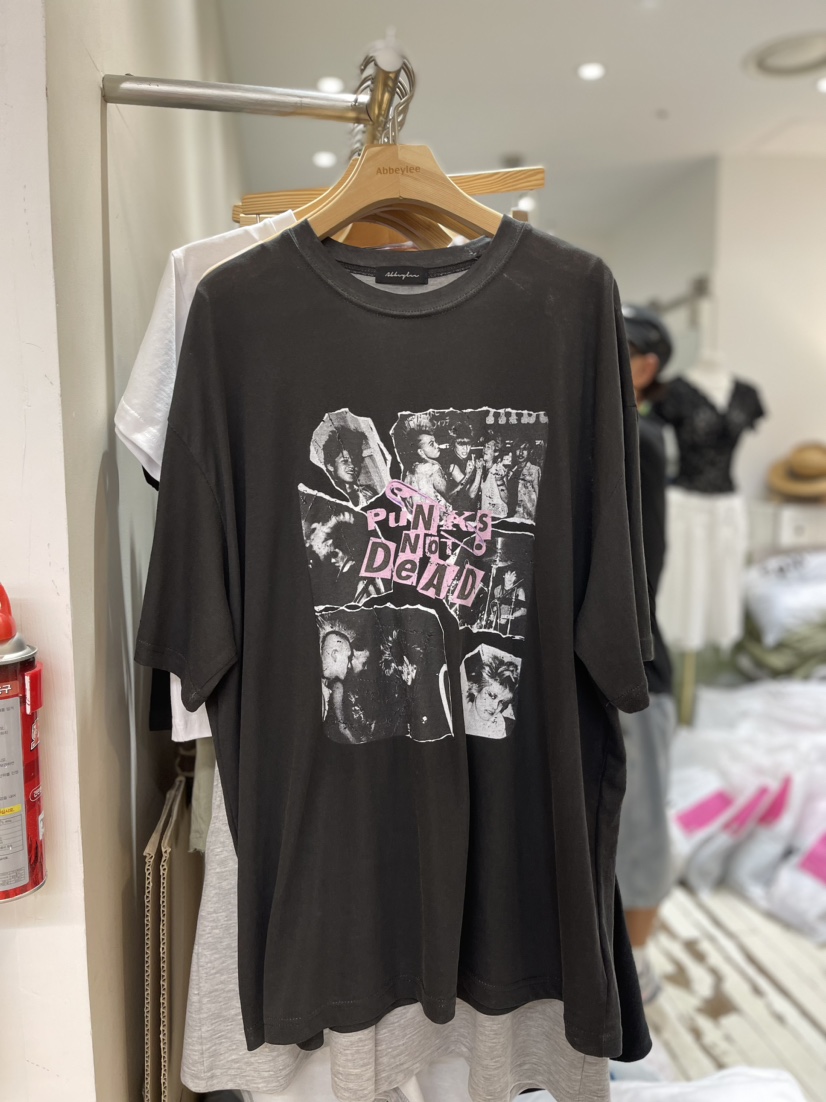 ABBEYLEE韓國直郵東大門實拍女裝新品時尚24春夏熱賣真品T恤ABBEYLEET恤圖色1