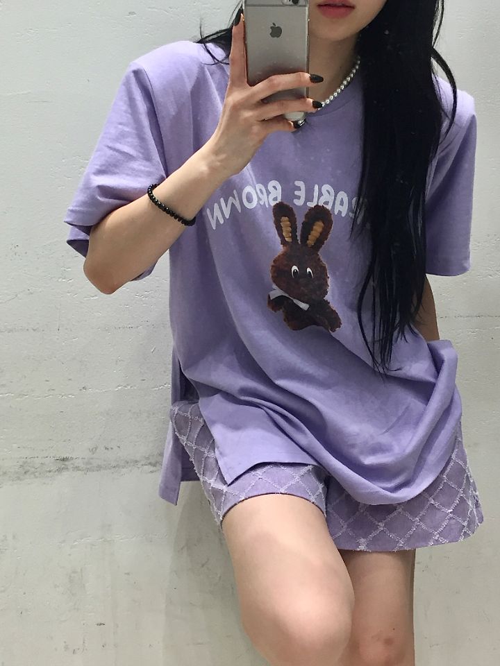 MARS韓國直郵女士新款職業推薦熱賣時尚24秋夏休閑T恤兔子marsT恤