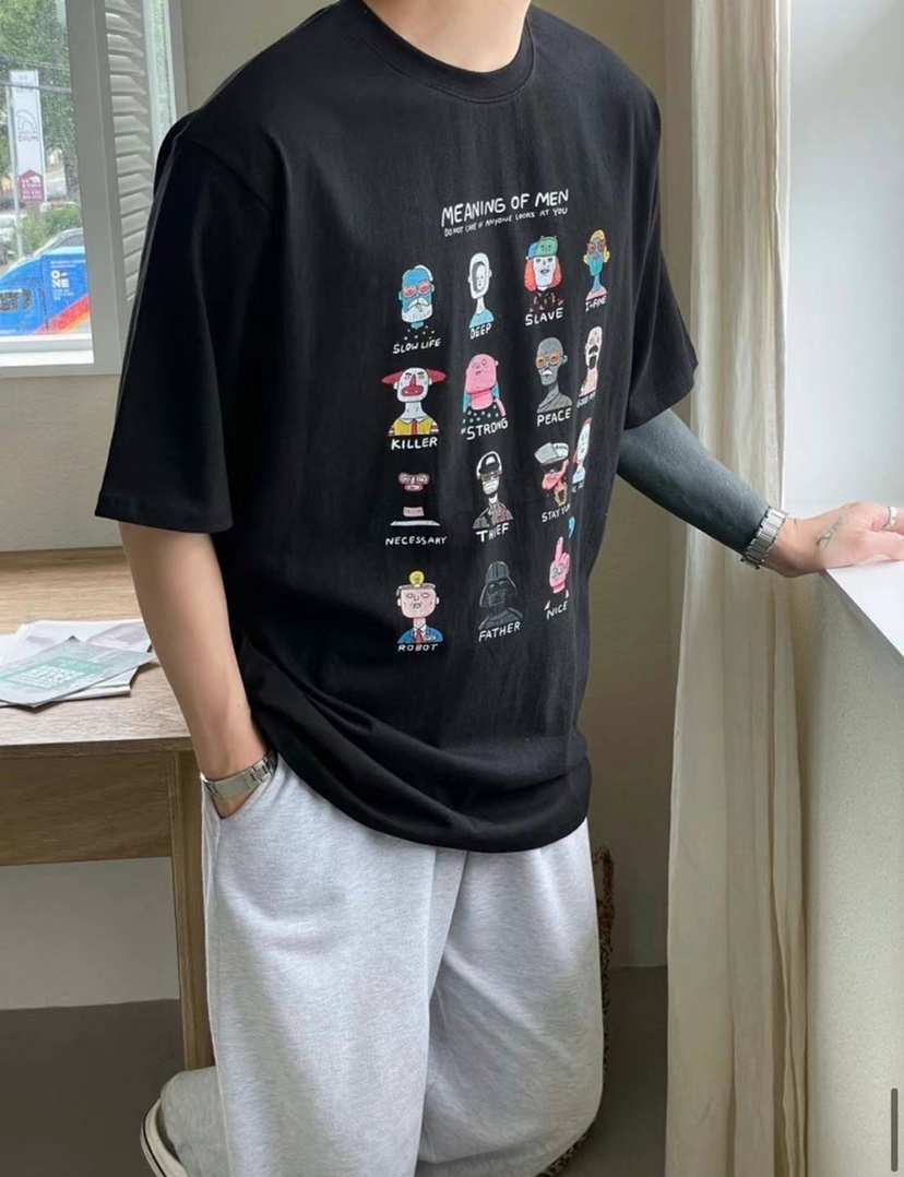 HAZZLE-男裝韓國直郵東大門實拍女裝新款時尚熱賣真品24秋夏T恤HAZZLE-男裝T恤