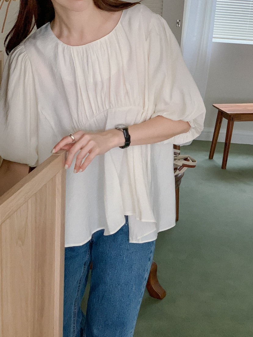 I BLLE韓國直郵東大門實拍女裝新品24春夏職業襯衫蕾絲衫I BLLE襯衫/蕾絲衫