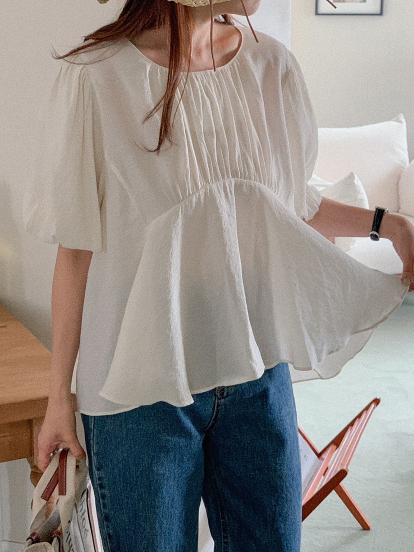 I BLLE韓國直郵東大門實拍女裝新品24春夏職業襯衫蕾絲衫I BLLE襯衫/蕾絲衫