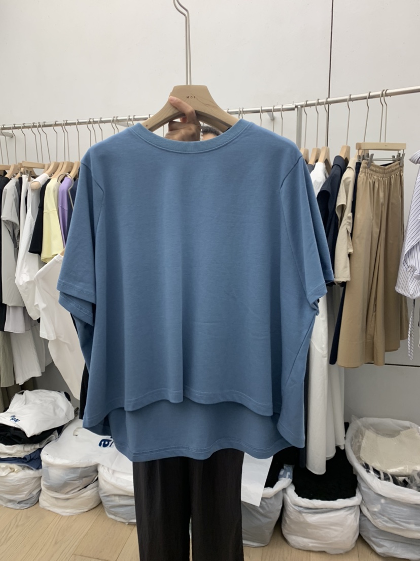 MOI韓國直郵女裝新品時尚人氣熱賣24春夏推薦真品休閑T恤MOI-AT恤圖色2