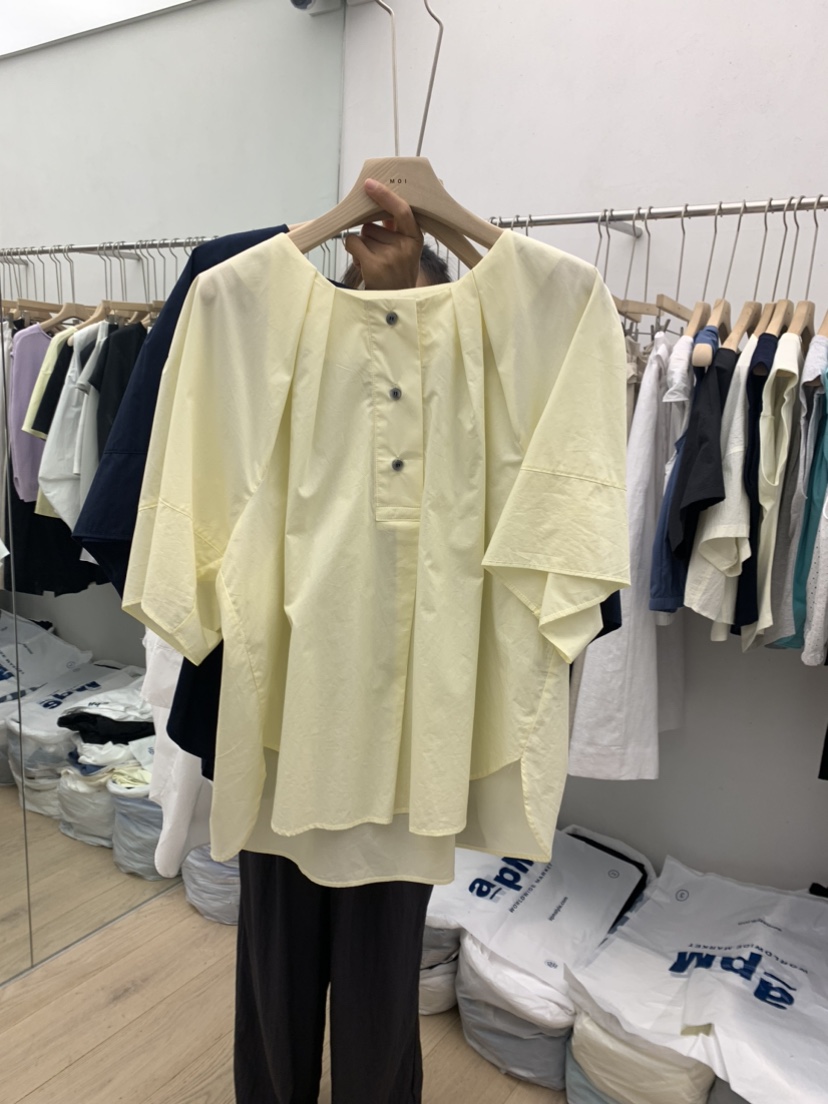 MOI韓國直郵東大門實拍女裝新品24春夏推薦人氣襯衫蕾絲衫MOI-A襯衫/蕾絲衫圖色2