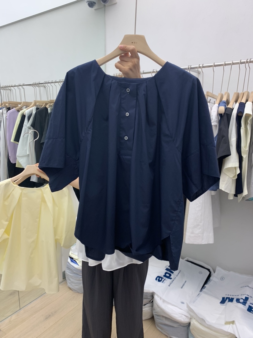 MOI韓國直郵東大門實拍女裝新品24春夏推薦人氣襯衫蕾絲衫MOI-A襯衫/蕾絲衫圖色3
