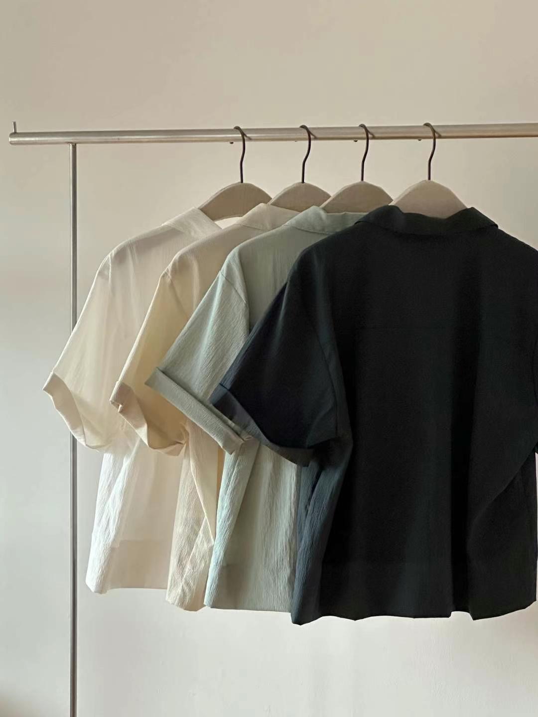 BLANK韓國直郵女士新品真品人氣24秋夏熱賣職業襯衫蕾絲衫BUTTON 12襯衫/蕾絲衫