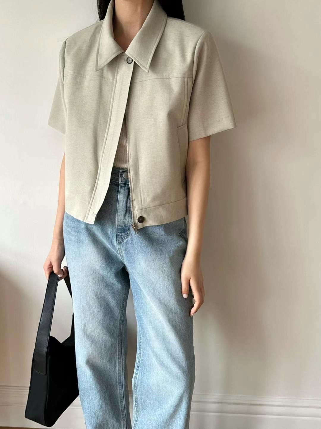 BLANK韓國直郵東大門代購女裝新品職業24秋夏人氣真品夾克BUTTON 12夾克