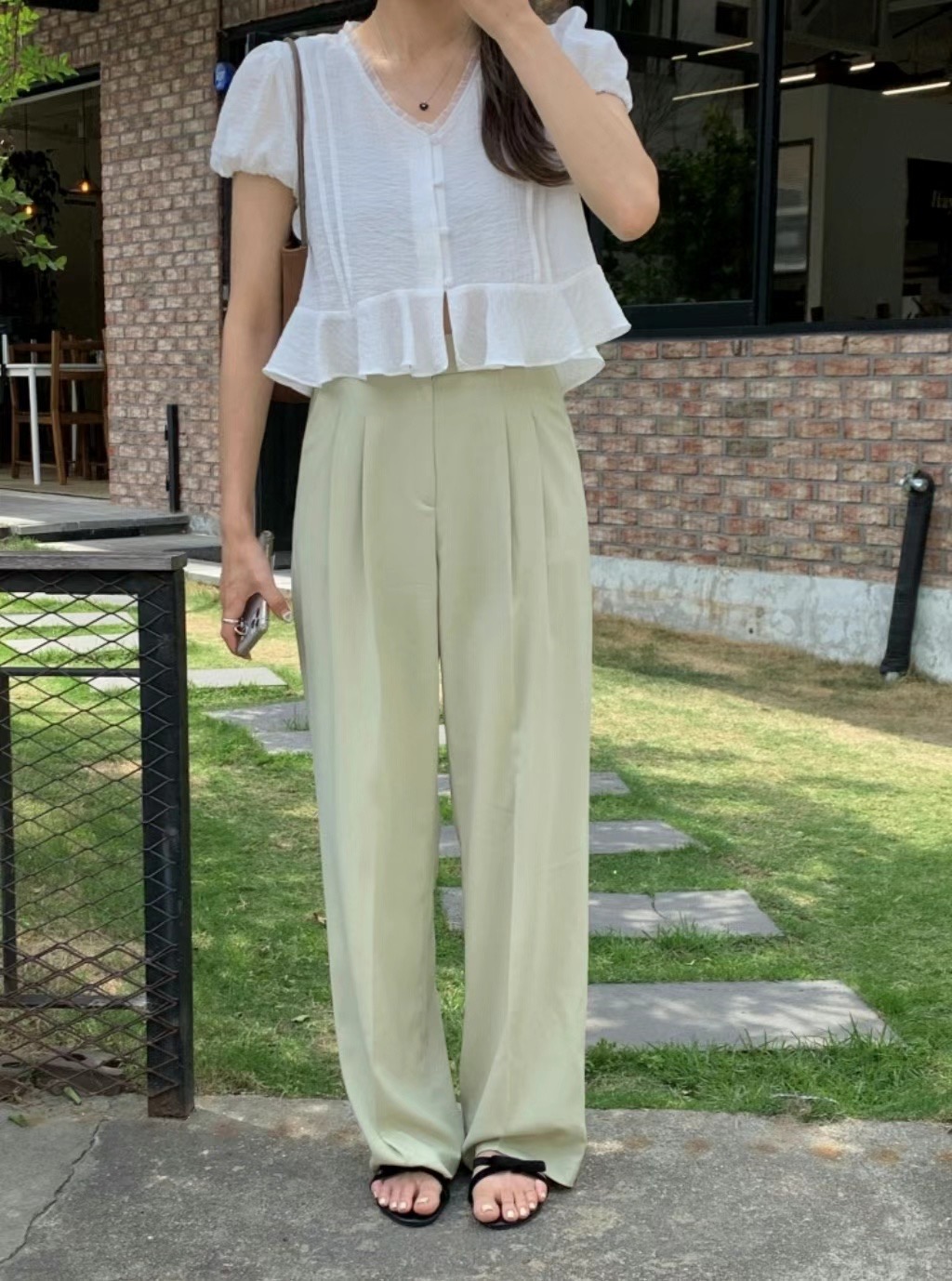 SAGE韓國直郵東大門代購女裝新款真品24秋夏休閑職業休閑褲SAGE休閑褲