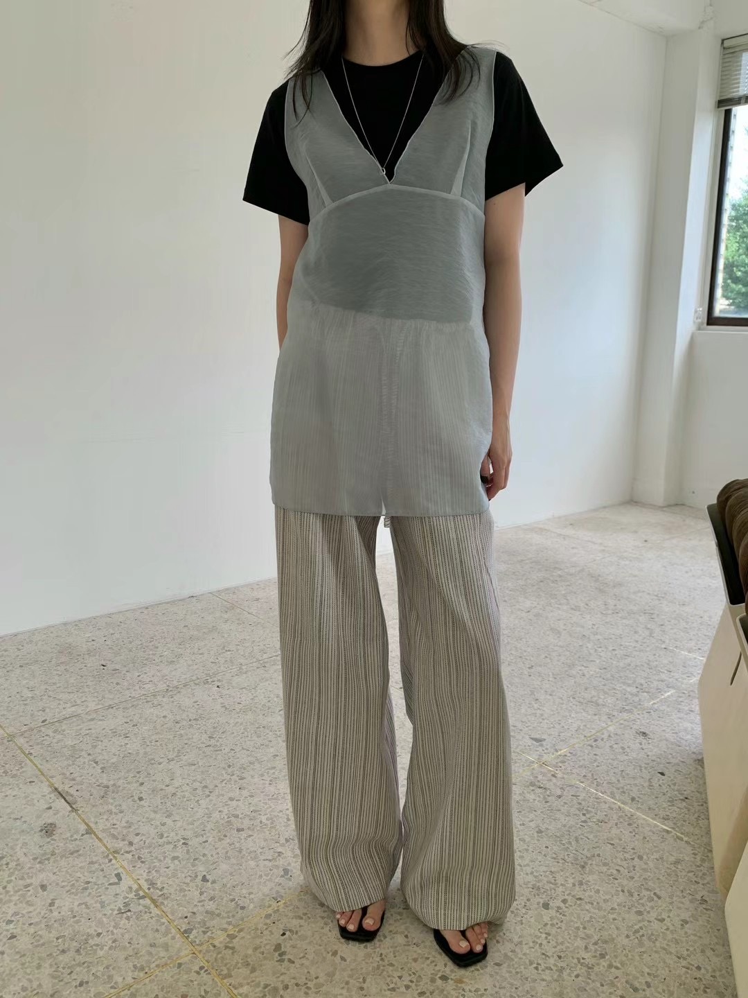 SAGE直郵韓國代購女裝新品24秋夏職業人氣時尚真品連衣裙SAGE連衣裙圖色2