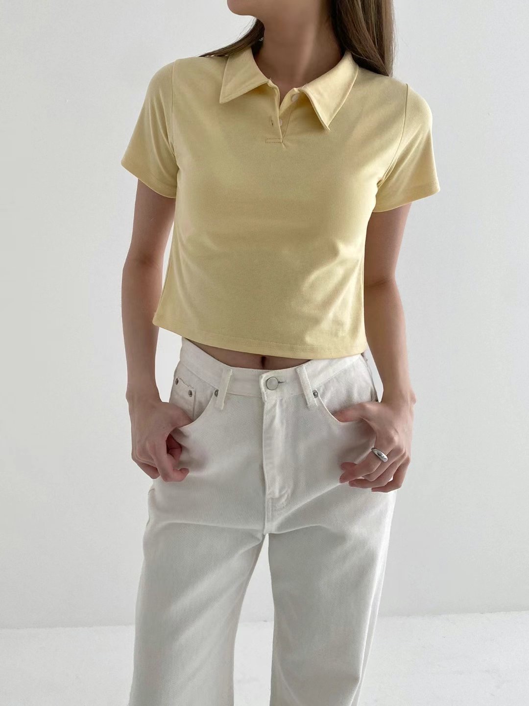 QUEENS MADE直郵韓國代購女裝新品24春夏職業推薦時尚T恤QUEENS MADET恤圖色3