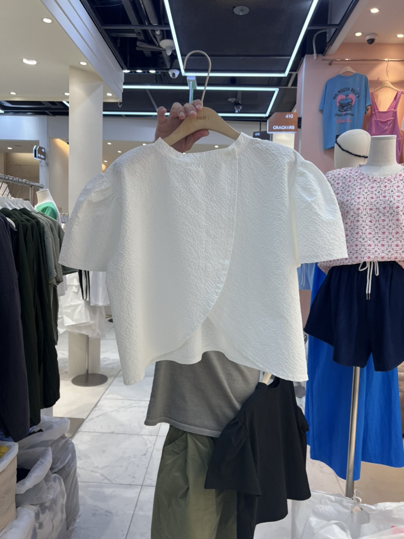 NEAR韓國直郵東大門代購女士新品推薦24秋夏襯衫蕾絲衫雙面NEAR襯衫/蕾絲衫圖色2