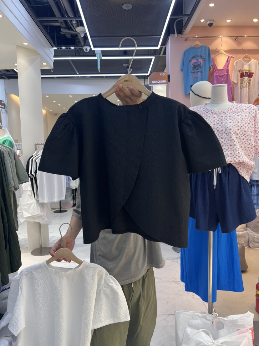 NEAR韓國直郵東大門代購女士新品推薦24秋夏襯衫蕾絲衫雙面NEAR襯衫/蕾絲衫圖色3