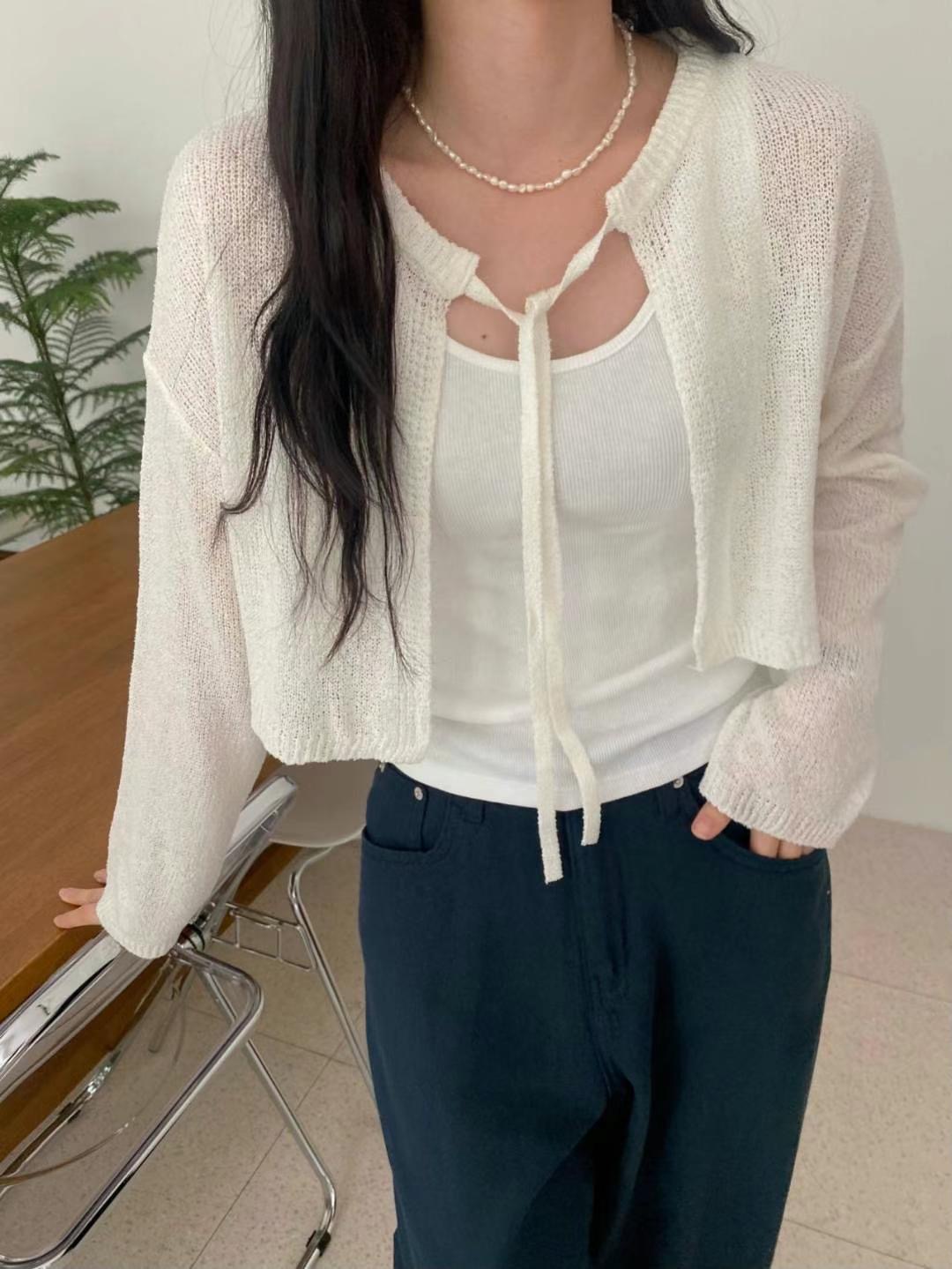 M.STORY韓國直郵東大門實拍女裝新款時尚針織衫兩面可穿雙面M.STORY針織衫圖色1