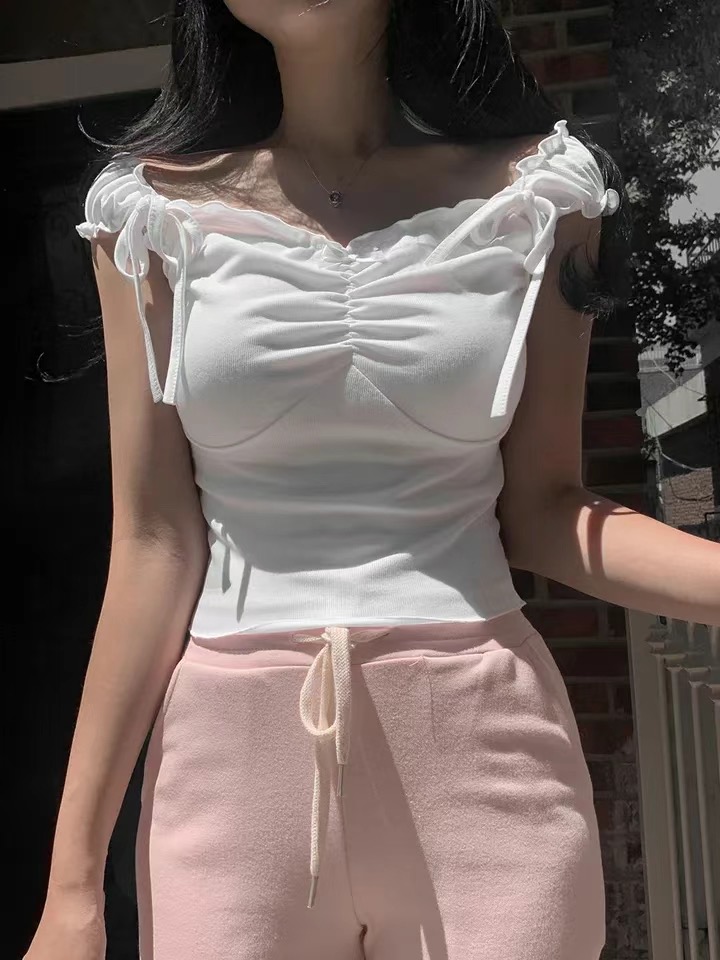 MIMISHOUS-OT韓國直郵女裝新品時尚職業人氣24春夏吊帶背心MIMISHOUS吊帶/背心圖色2