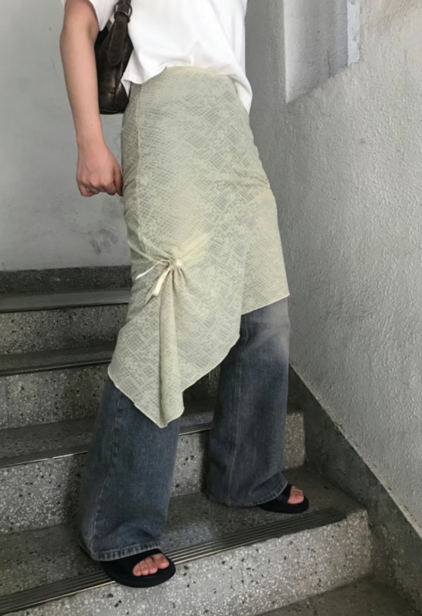 OEUF韓國直郵女裝新款人氣熱賣時尚真品24春夏半身裙中短裙OEUF半身裙/中短裙
