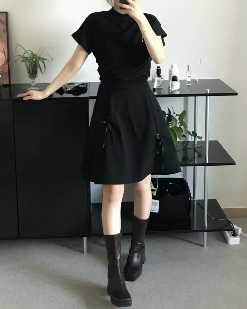 OEUF韓國直郵東大門代購女裝新品休閑職業時尚人氣24春夏短裙OEUF短裙