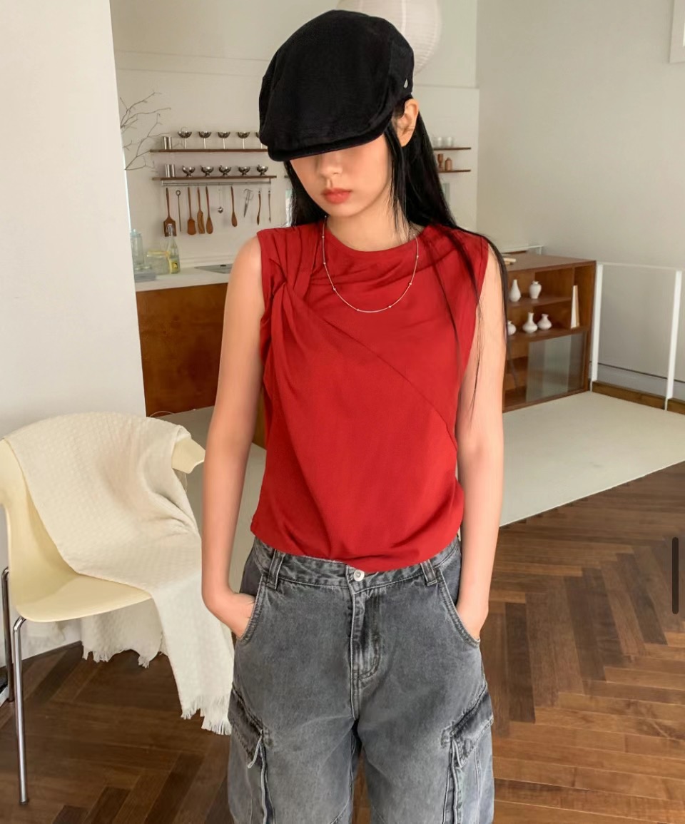 OEUF韓國直郵東大門代購女裝新品休閑真品人氣熱賣吊帶背心OEUF吊帶/背心