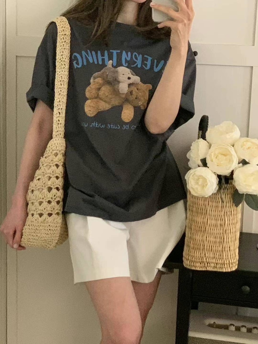 PEPPER韓國直郵東大門實拍女裝新品熱賣人氣時尚休閑職業T恤PEPPERT恤圖色2
