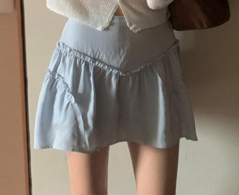 直郵韓國代購女裝新品24秋夏休閑時尚人氣熱賣職業真品短裙短裙圖色2