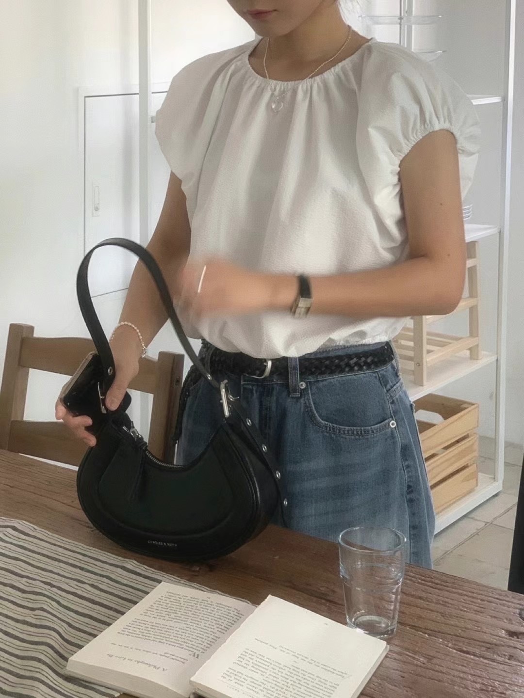 JEIIN直郵韓國代購女裝新品時尚熱賣24秋夏休閑襯衫蕾絲衫JEIIN襯衫/蕾絲衫圖色2