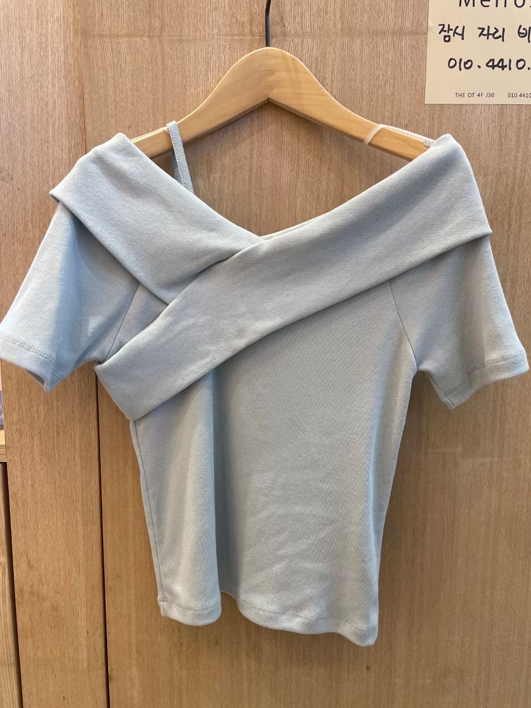 MELROSE直郵韓國代購女裝新款時尚24春夏人氣推薦職業T恤MELROSET恤圖色3