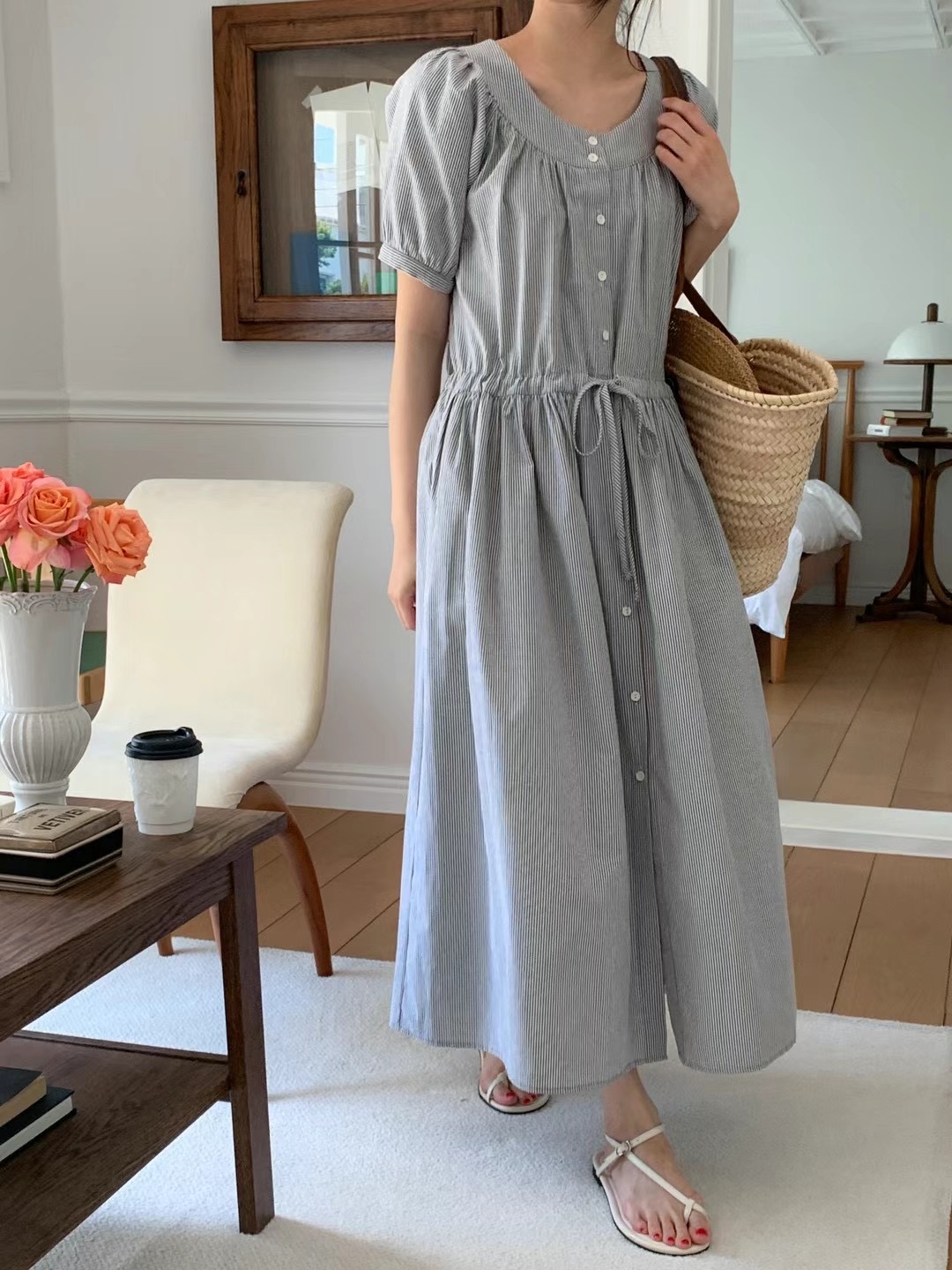 CAROL韓國直郵女裝新品人氣熱賣時尚真品職業休閑24春夏連衣裙CAROL連衣裙圖色1