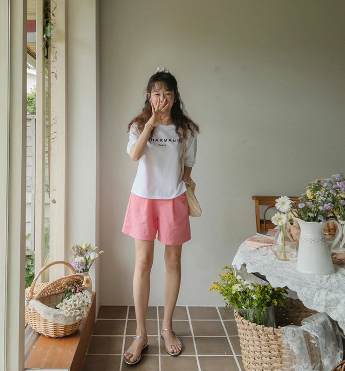 LVC韓國直郵東大門代購女裝新款真品推薦時尚休閑職業熱賣短褲L_V_C短褲