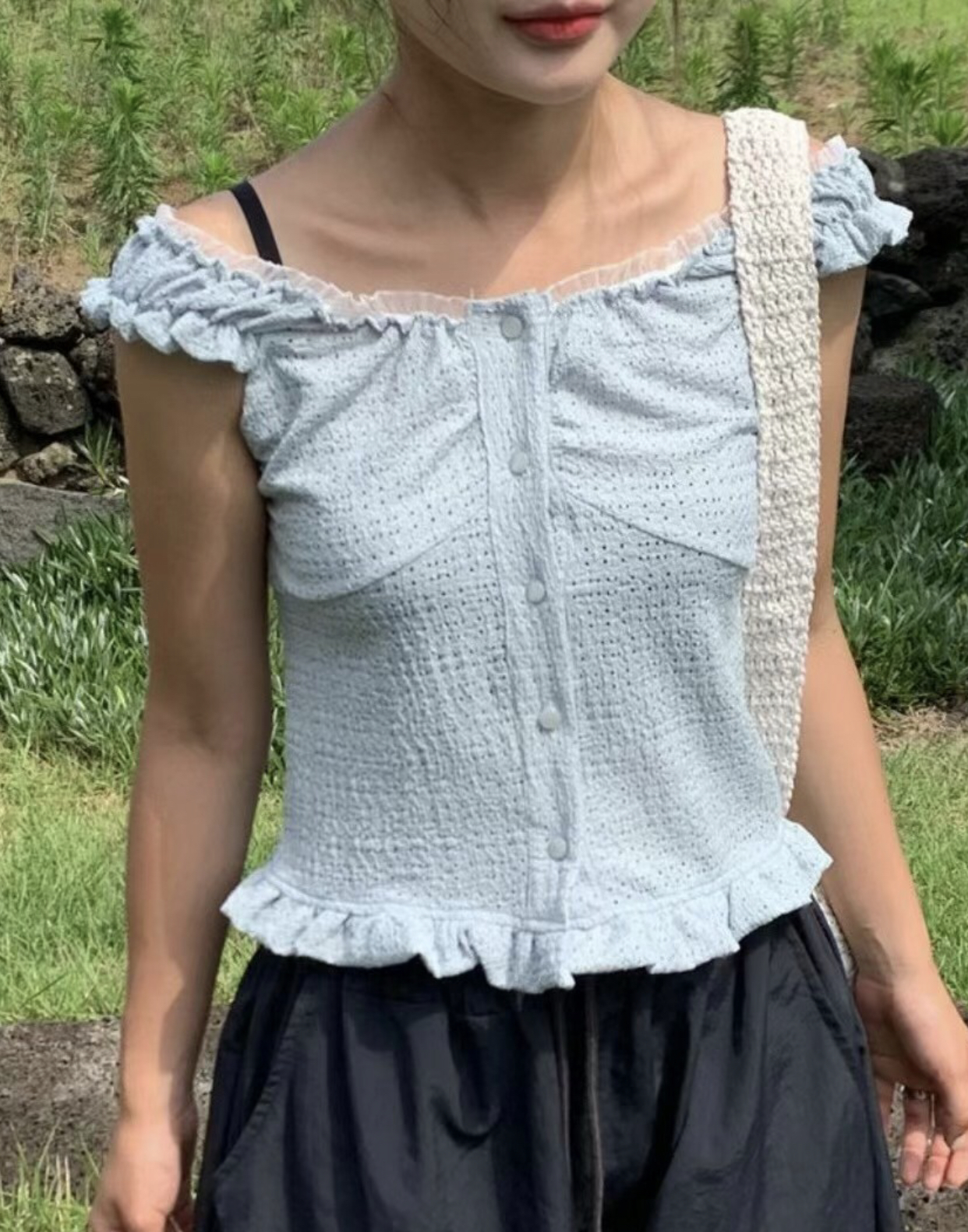 TON80直郵韓國代購女裝新款推薦真品職業人氣24秋夏襯衫蕾絲衫TON80襯衫/蕾絲衫圖色2