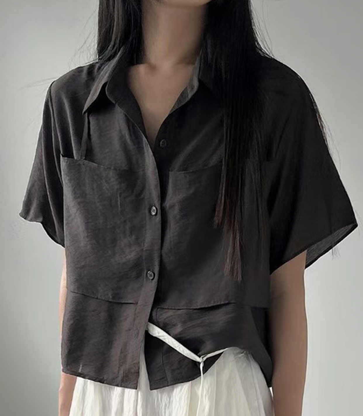 UNENE韓國直郵女裝新品真品人氣24秋夏熱賣時尚襯衫蕾絲衫UNENE襯衫/蕾絲衫圖色2