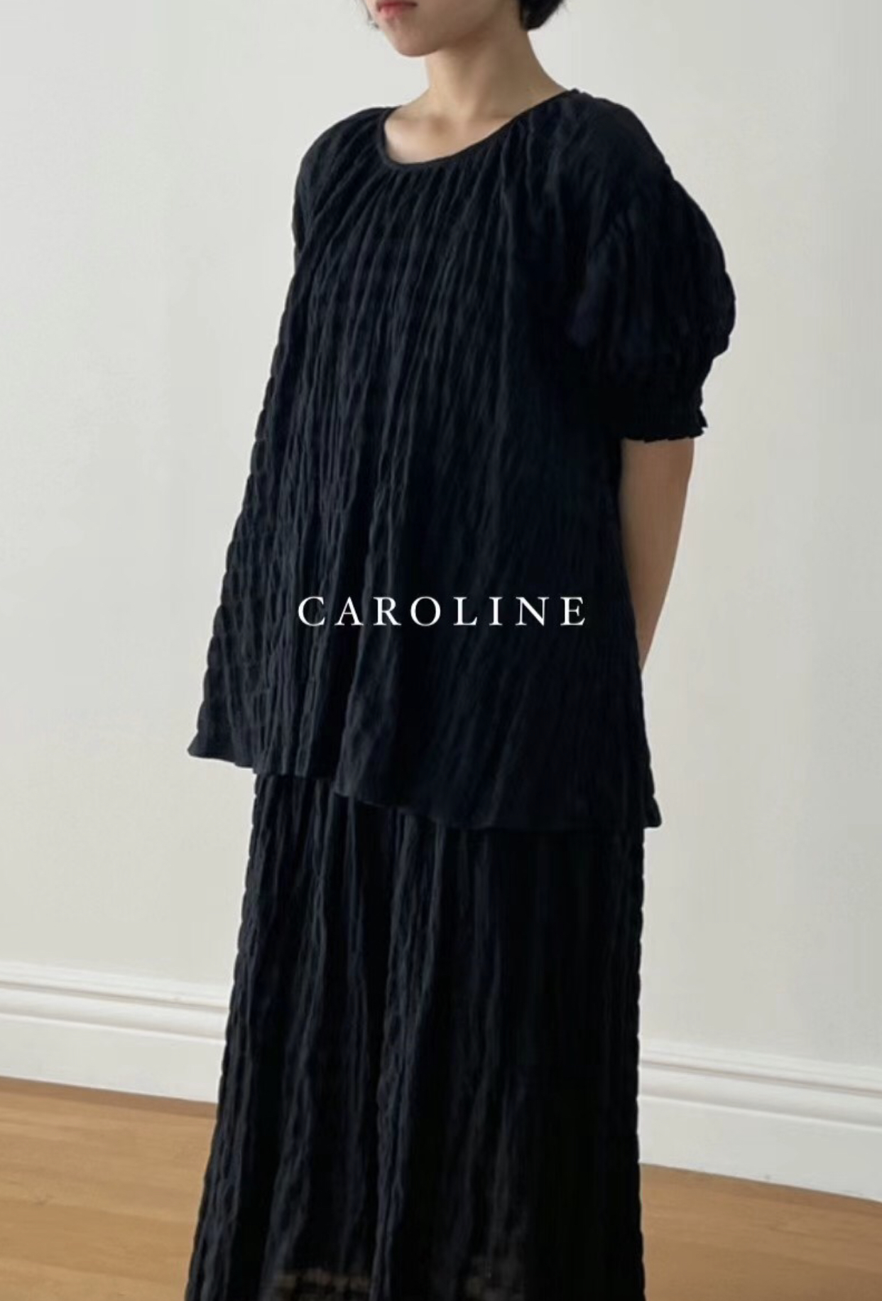 CAROLINE韓國直郵東大門代購女裝新品時尚推薦休閑襯衫蕾絲衫CARO_LINE襯衫/蕾絲衫圖色2