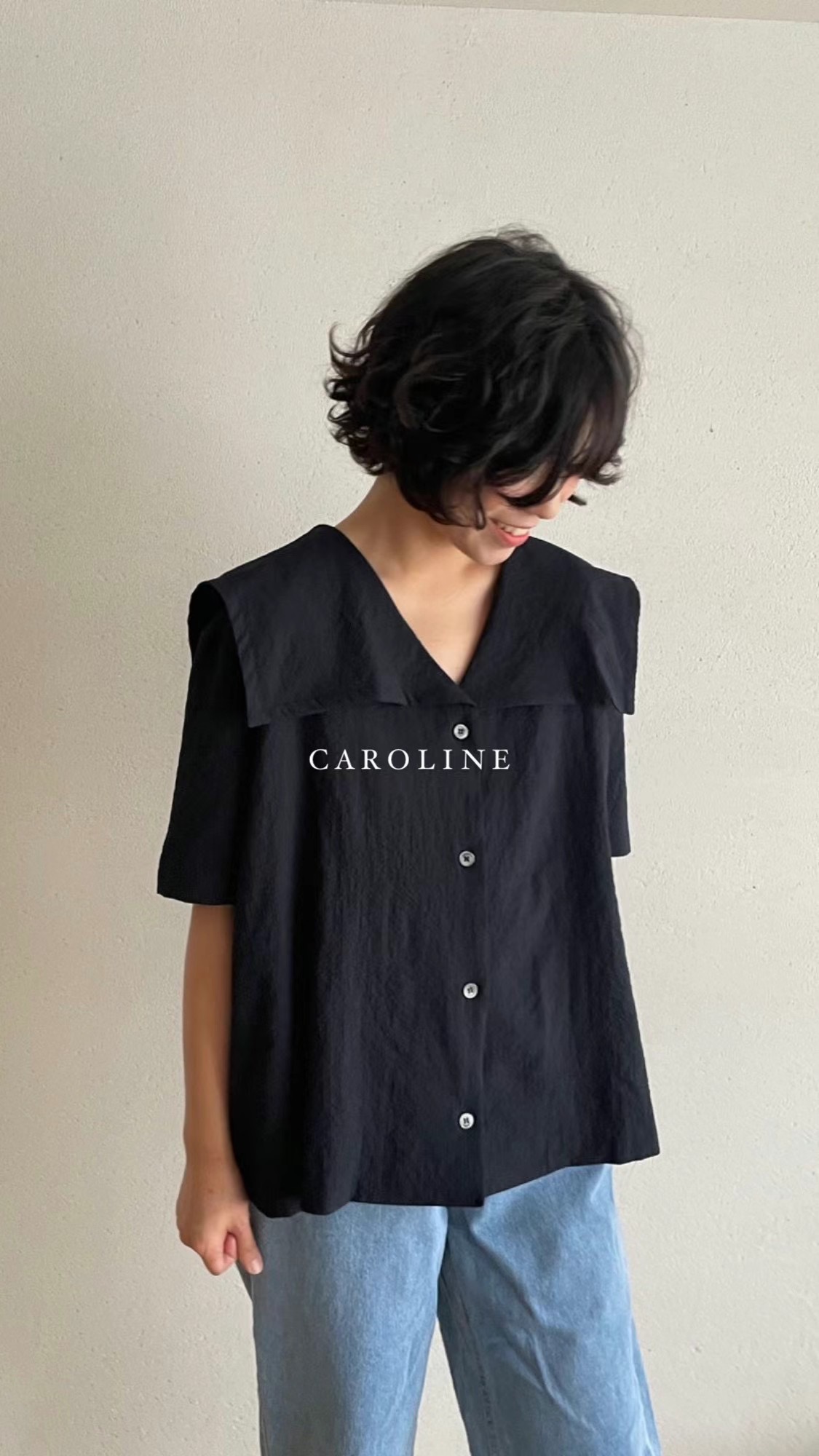 CAROLINE直郵韓國代購女裝新品人氣真品熱賣休閑襯衫蕾絲衫CARO_LINE襯衫/蕾絲衫圖色1