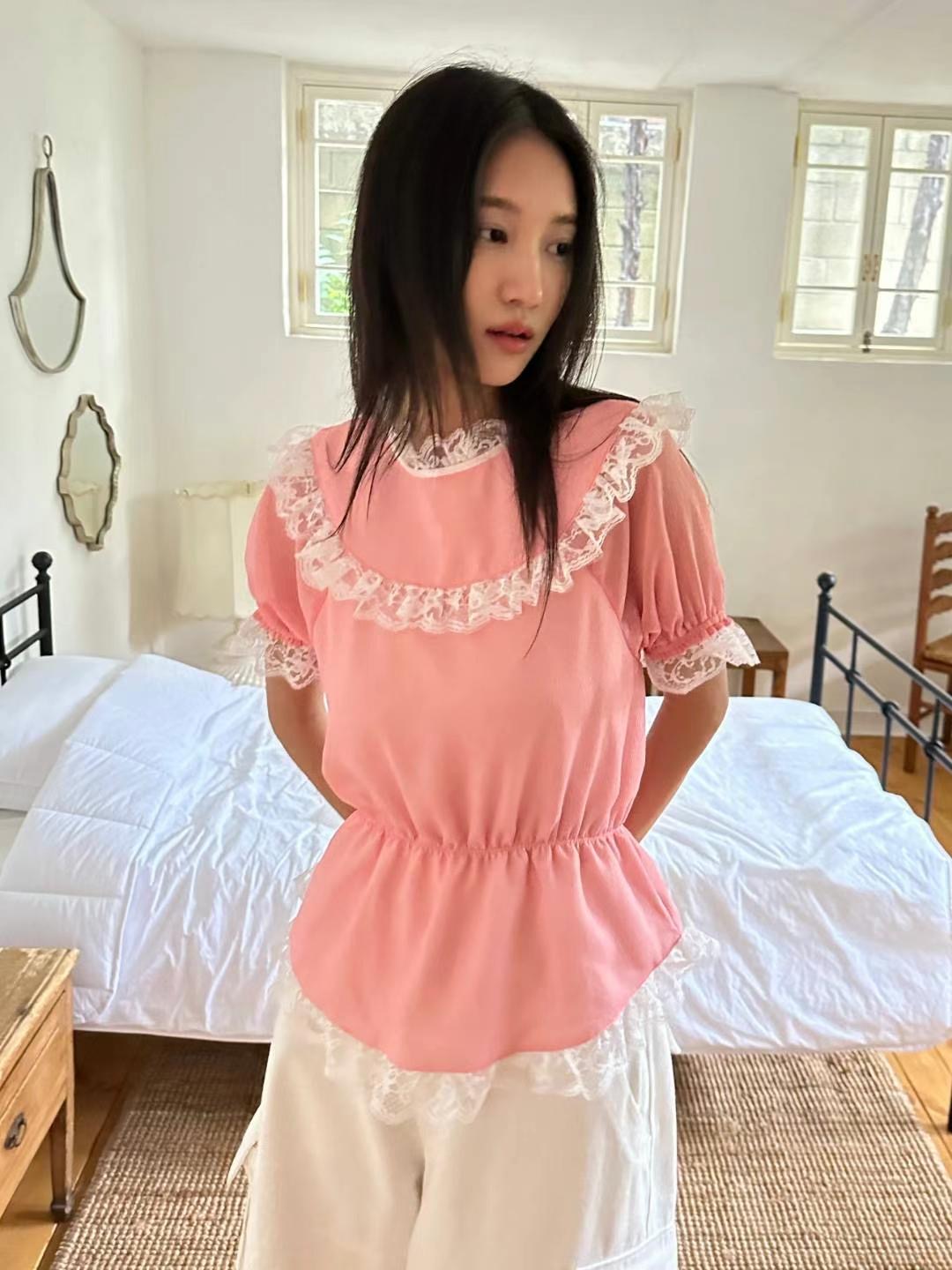 BILLIONS韓國直郵女裝新品職業推薦時尚休閑熱賣襯衫蕾絲衫EXCUSE襯衫/蕾絲衫圖色1
