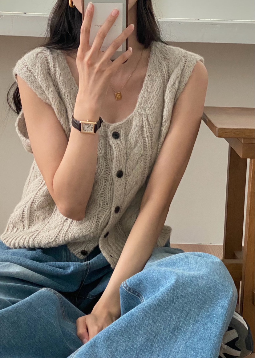 TIZZI直郵韓國代購女裝新品職業24秋夏時尚人氣真品推薦馬甲TIZZI馬甲