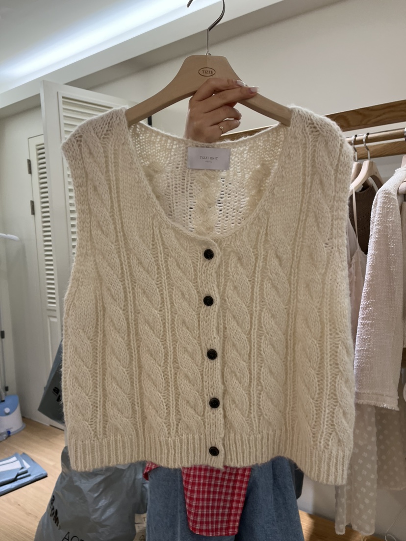 TIZZI直郵韓國代購女裝新品職業24秋夏時尚人氣真品推薦馬甲TIZZI馬甲圖色1