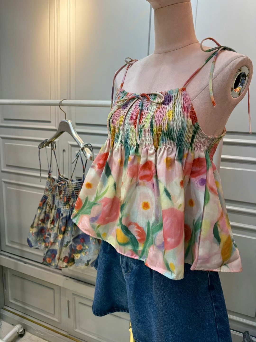 LIKE A直郵韓國代購女裝新品24春夏時尚休閑人氣吊帶背心LIKE A吊帶/背心