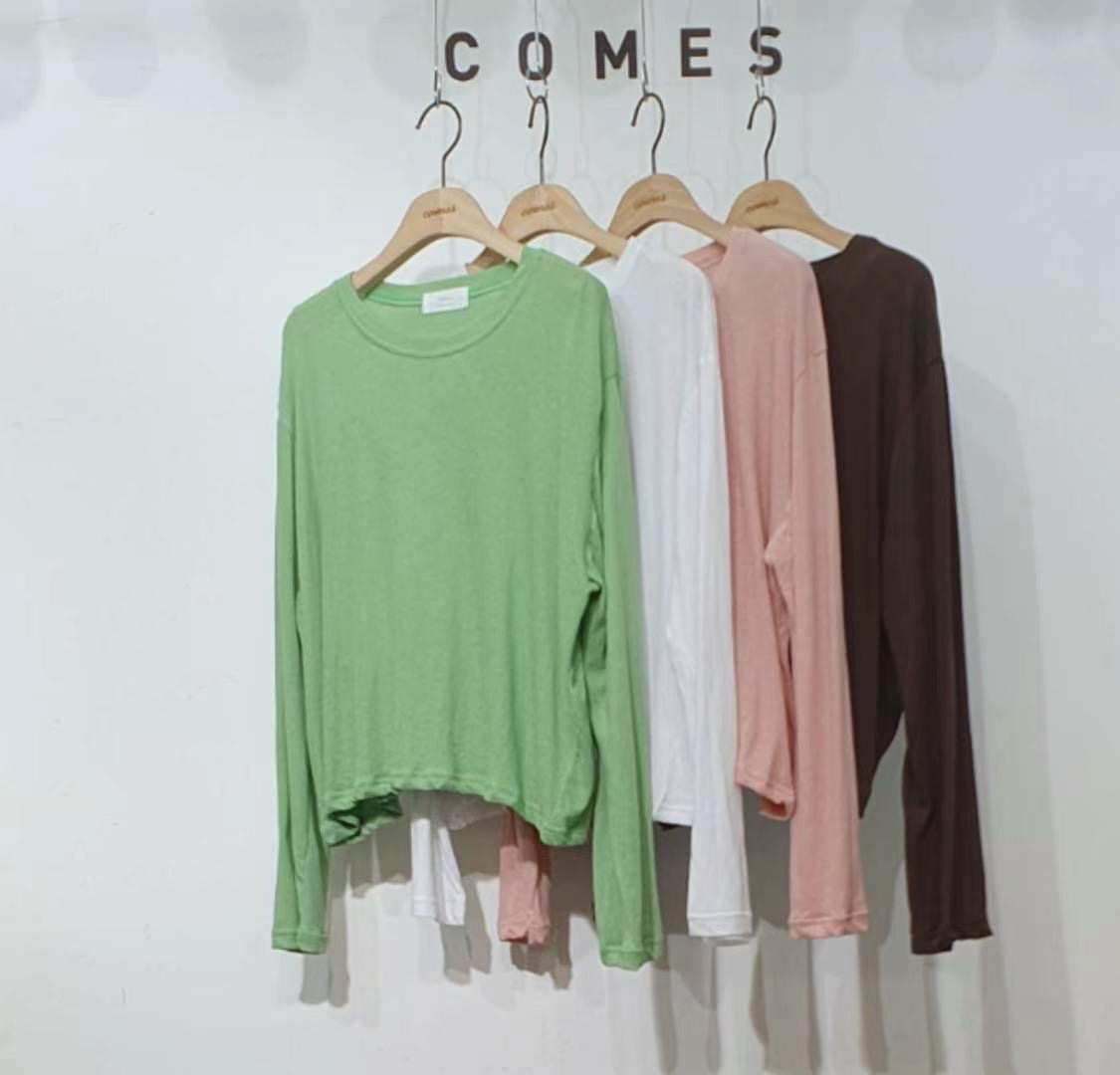 COMES-컴즈-OT直郵韓國代購女裝新款時尚推薦職業長袖T恤COMES-ot長袖T恤