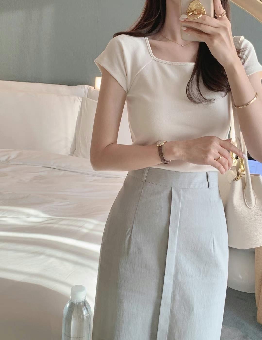 MERCY韓國直郵東大門代購女士新品職業休閑人氣半身裙中短裙MERCY半身裙/中短裙