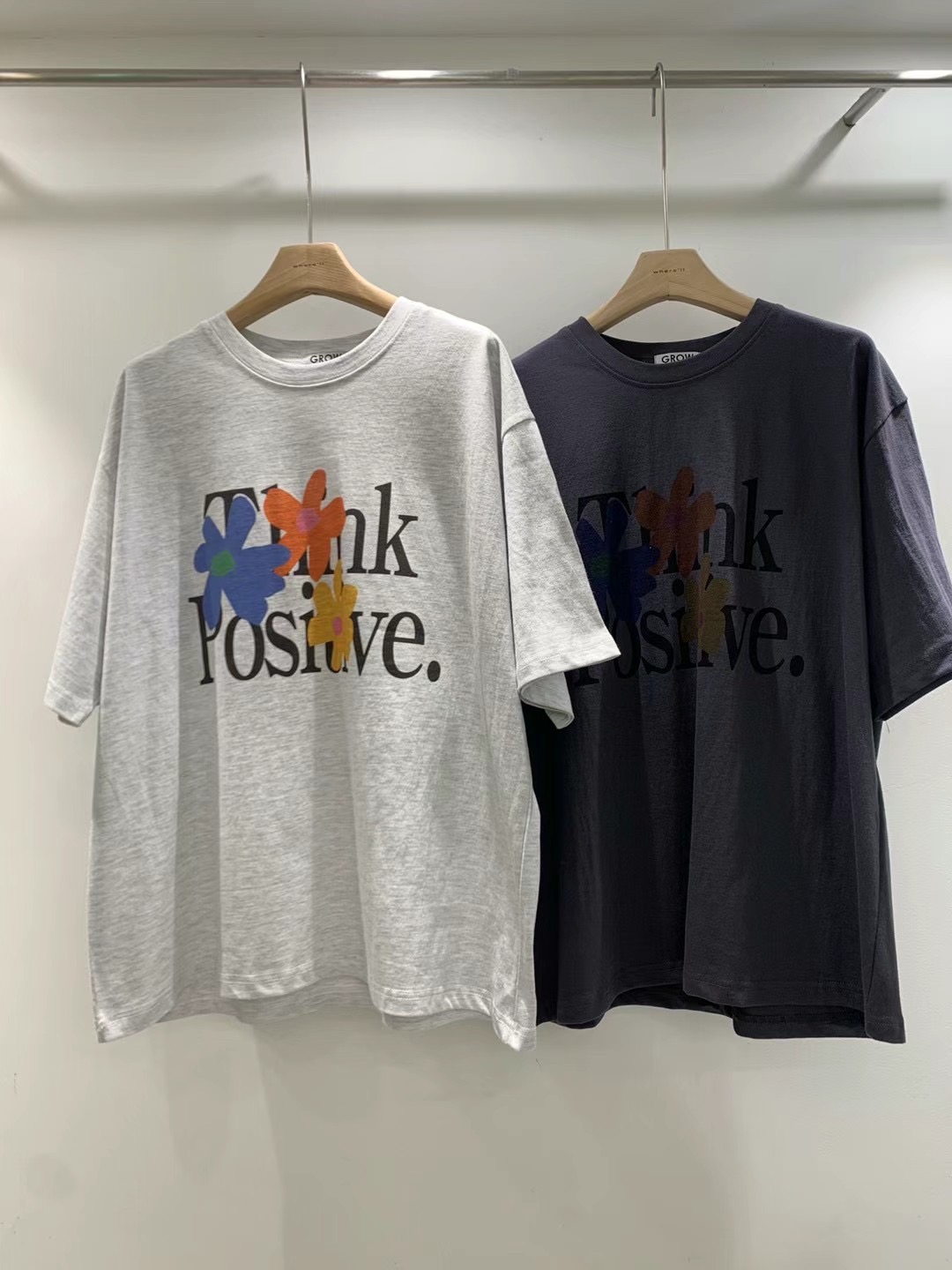 WHERELL直郵韓國代購女裝新品休閑職業推薦24秋夏真品T恤FORUST恤圖色2左二色