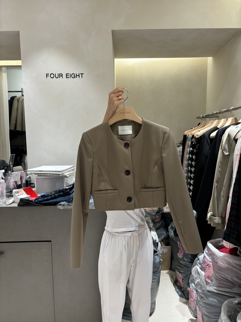 FOUR EIGHT韓國直郵東大門代購女裝新品休閑人氣24春夏夾克FOUR EIGHT夾克圖色1