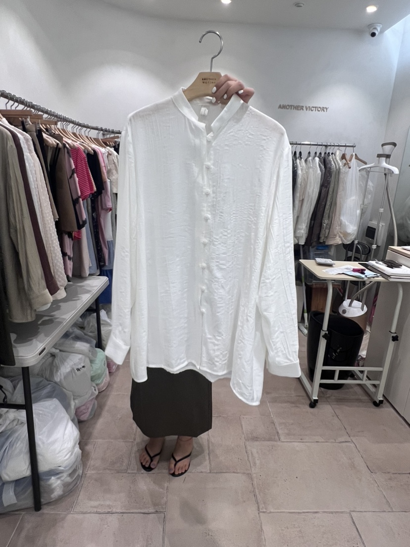 ANOTHER VICTORY韓國直郵女裝新品24春夏休閑襯衫蕾絲衫PRIVIE襯衫/蕾絲衫圖色1