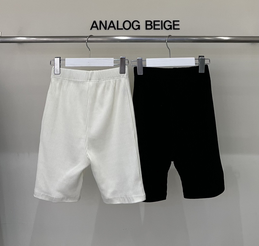 ANGLOG BEIGE韓國直郵東大門實拍女裝新款24春夏打底褲鯊魚褲羅紋ANGLOG BEIGE打底褲/鯊魚褲