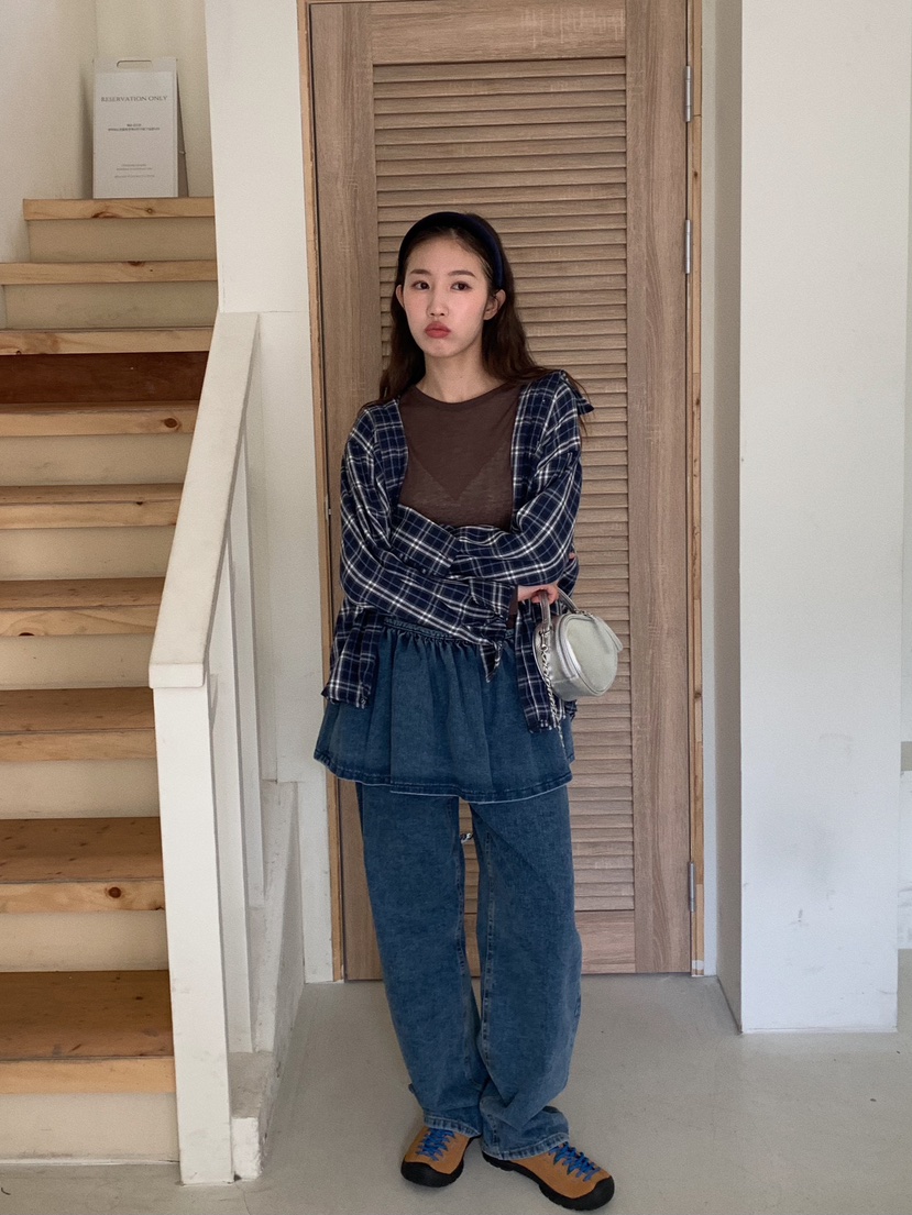Came-l 家韓國直郵東大門實拍女裝新款職業24春夏短裙牛仔布Came_l 家短裙