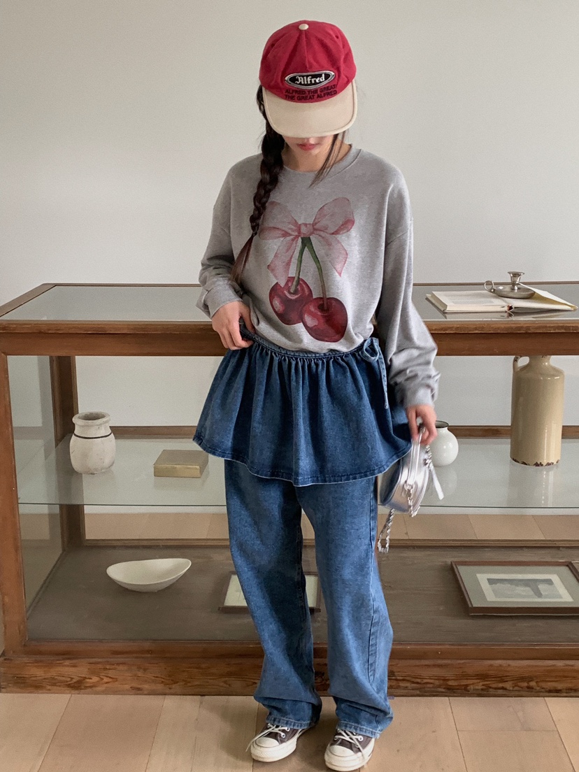 Came-l 家韓國直郵東大門實拍女裝新款職業24春夏短裙牛仔布Came_l 家短裙