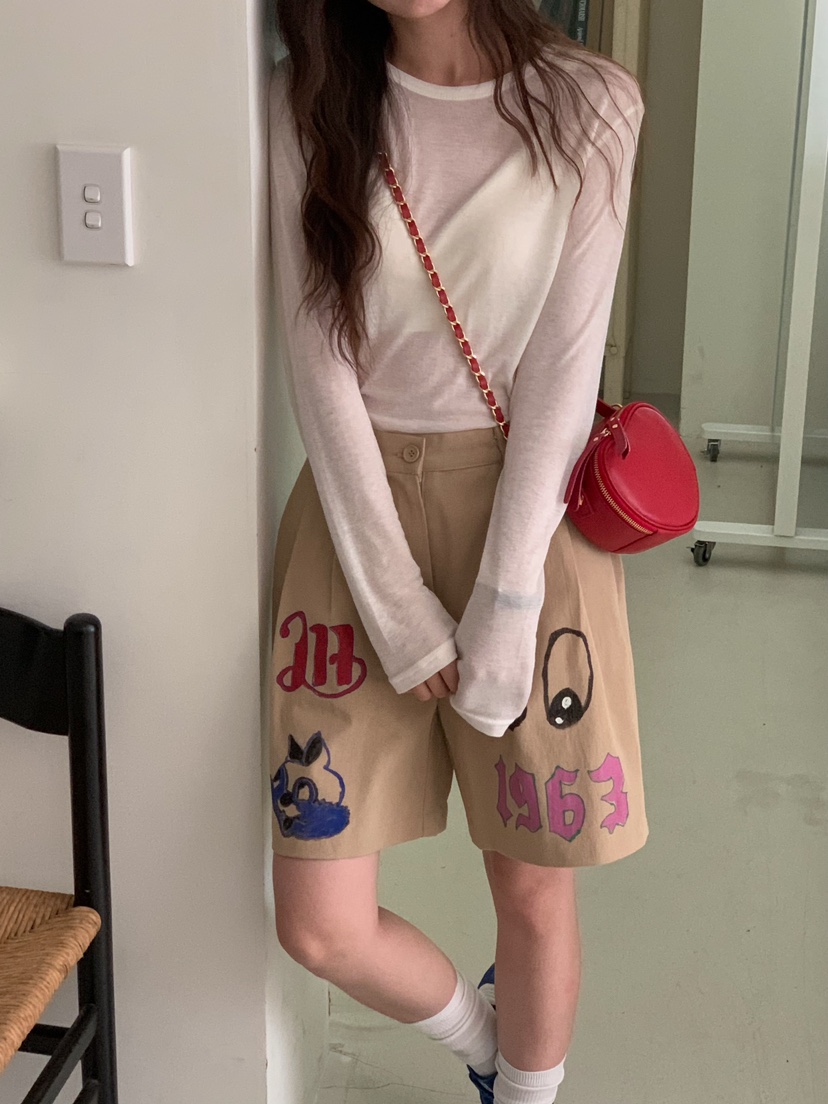 Came-l 家直郵韓國代購女裝新款人氣推薦24春夏真品短褲Came_l 家短褲