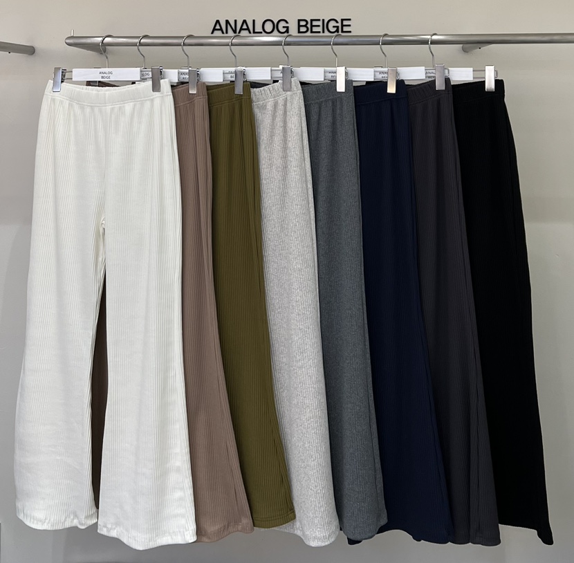 ANGLOG BEIGE韓國直郵東大門實拍女裝新品職業人氣休閑褲羅紋ANGLOG BEIGE休閑褲