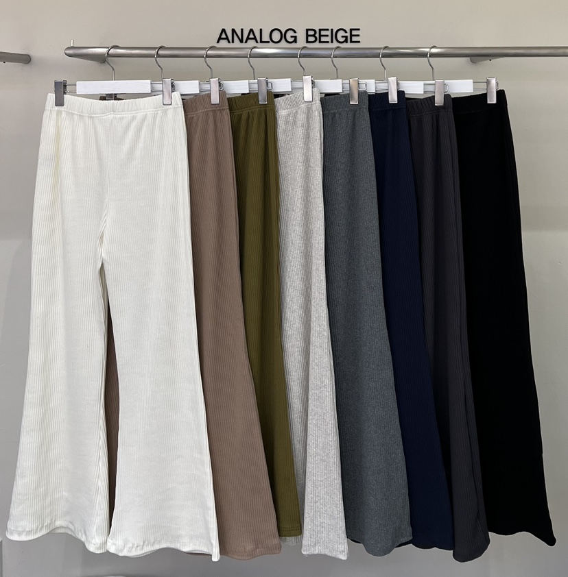 ANGLOG BEIGE韓國直郵東大門實拍女裝新品職業人氣休閑褲羅紋ANGLOG BEIGE休閑褲