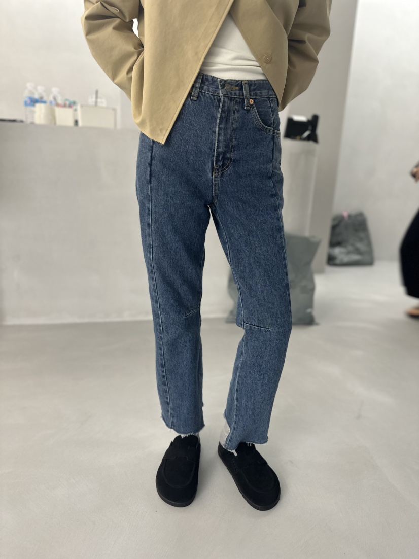 DOUBLE STANDARD/LE SMOKING韓國直郵東大門代購女裝新品休閑牛仔褲牛仔布MAISONSTAFF牛仔褲圖色1