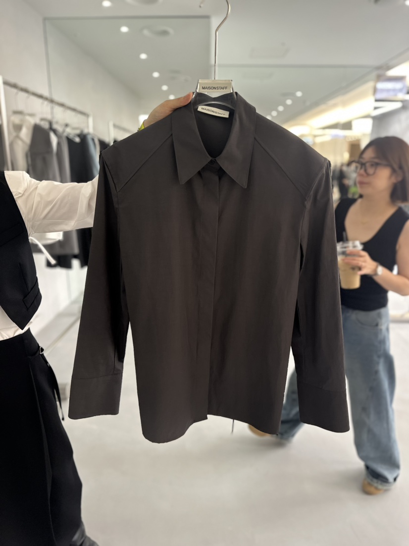 DOUBLE STANDARD/LE SMOKING韓國直郵女裝新品24春夏襯衫蕾絲衫MAISONSTAFF襯衫/蕾絲衫圖色3