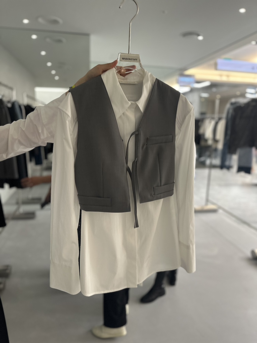 DOUBLE STANDARD/LE SMOKING直郵韓國代購女裝新品24春夏馬甲不含內搭MAISONSTAFF馬甲圖色2