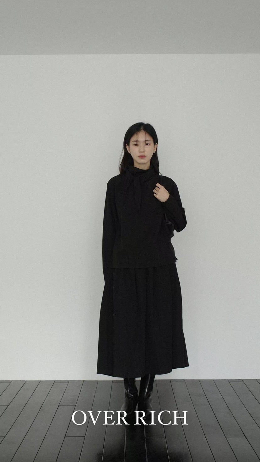 OVER RICH韓國直郵東大門實拍女裝新款真品休閑半身裙中短裙OVER RICH半身裙/中短裙