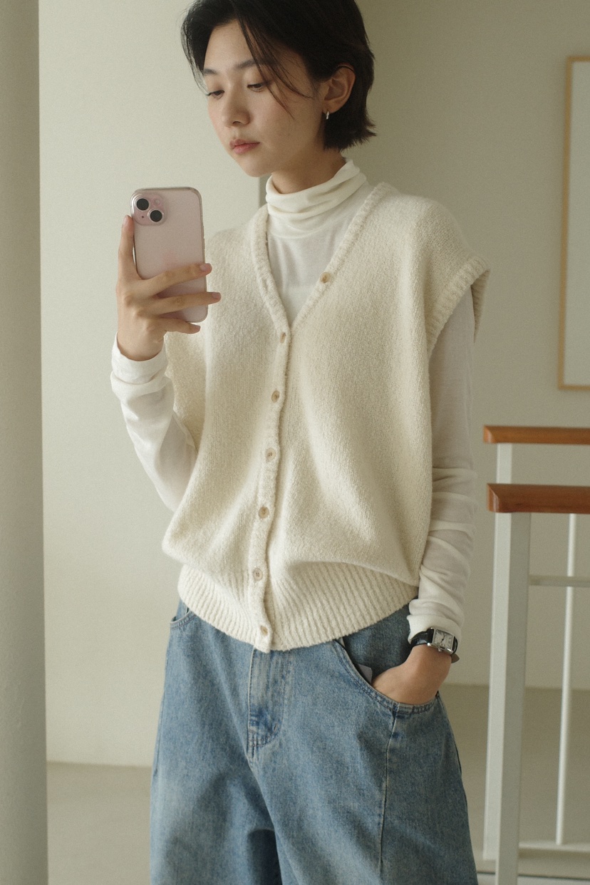 OVER RICH韓國直郵東大門代購女裝新品真品24春夏時尚馬甲OVER RICH馬甲